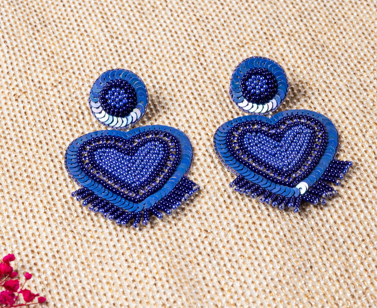 BLUE CHAOS HEART EARRING