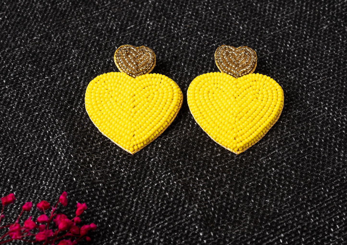 YELLOW LOVE EARRING