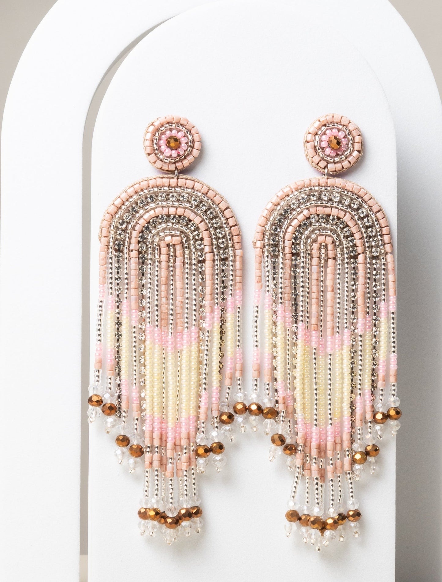 BLUSH DROP EARRING