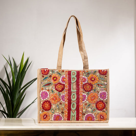 FLORAL FANTASY TOTE BAG