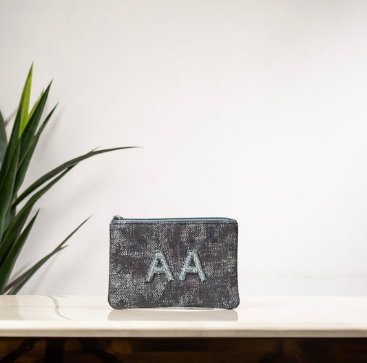 GRAPHITE SILVER  FLAT BAG POUCH