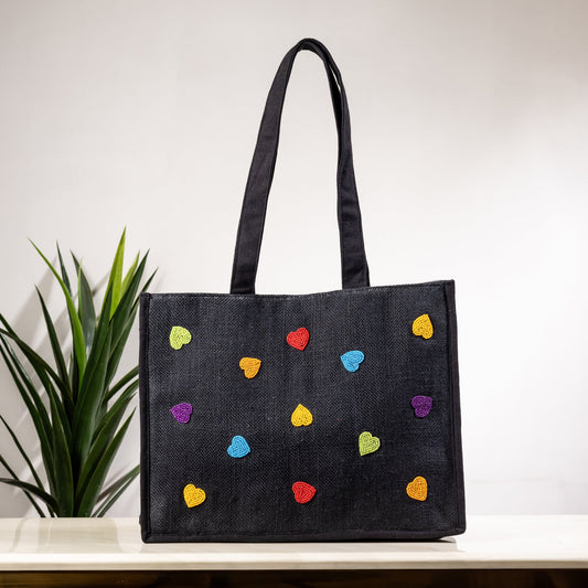 HEARTFELT NOIR LOVE TOTE BAG