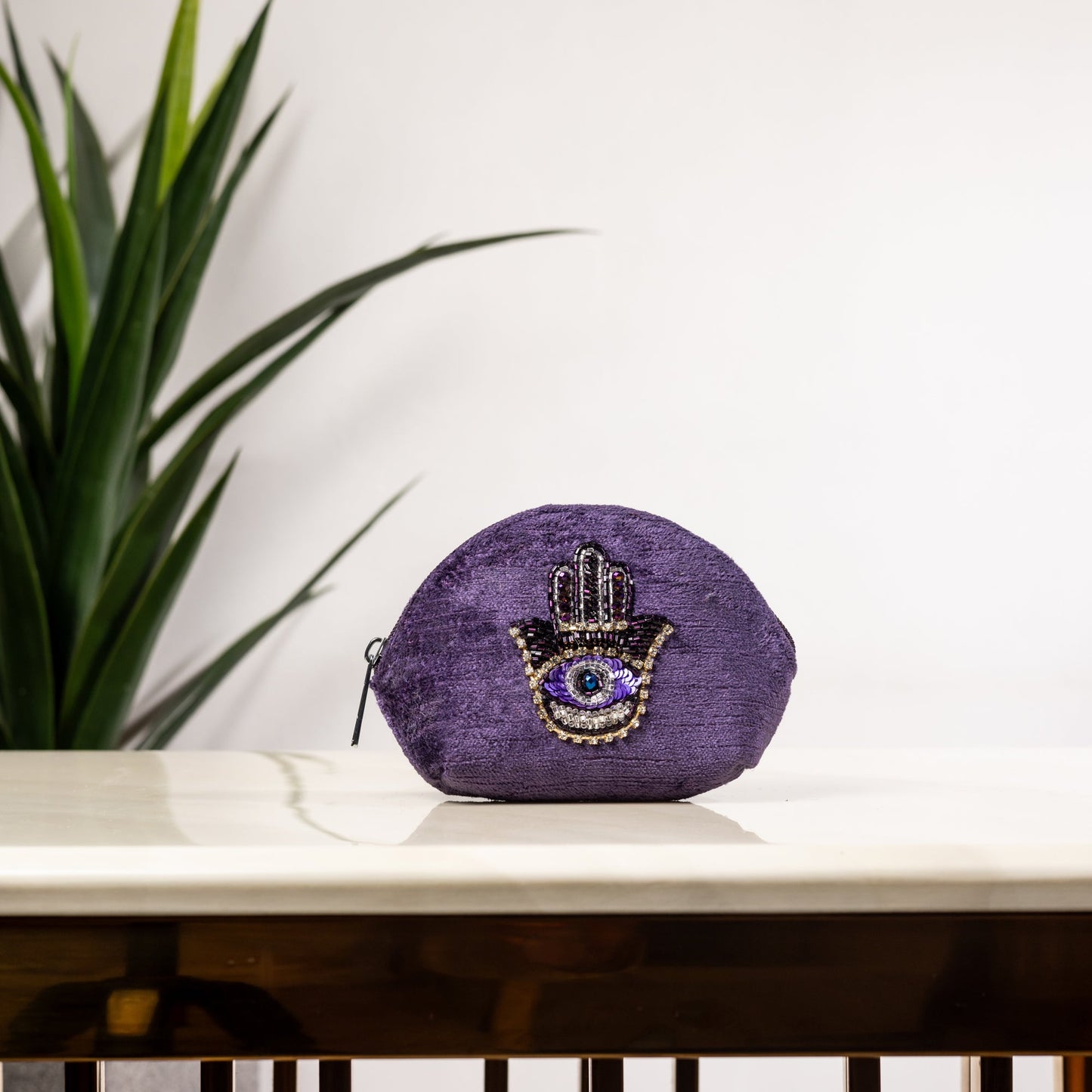 PURPLE HAMZA COIN POUCH
