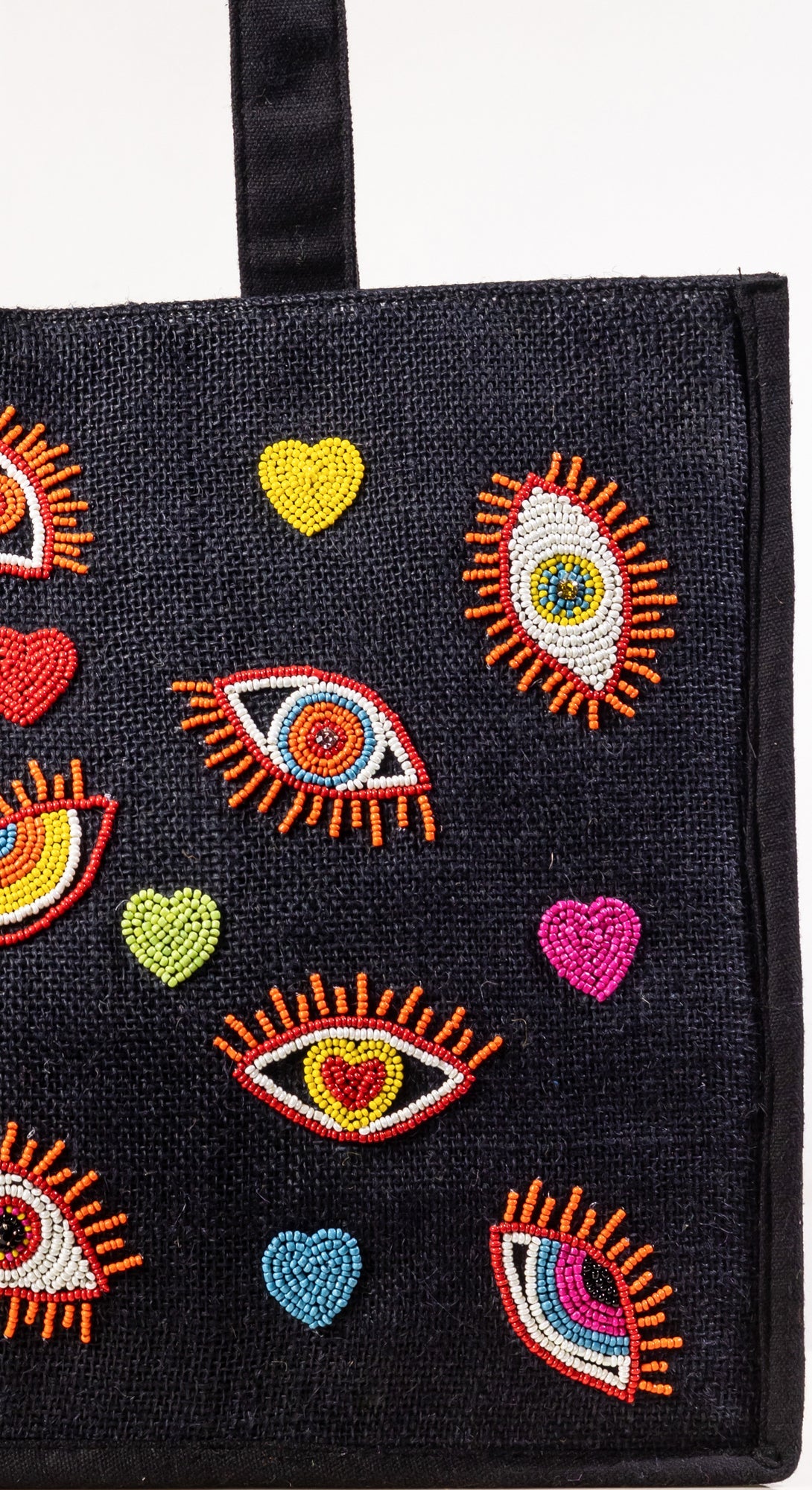 BLACK EYE OF LOVE TOTE BAG