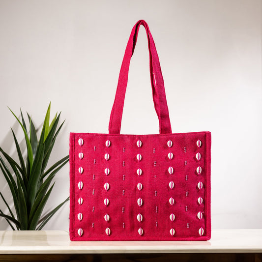 BOHEMIAN PINK SHORELINE TOTE BAG