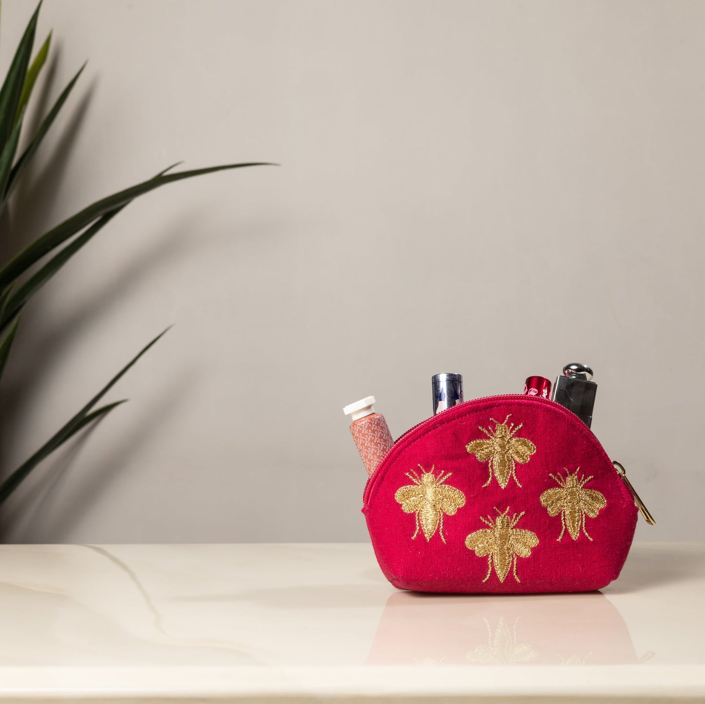 PINK BEE COIN POUCH