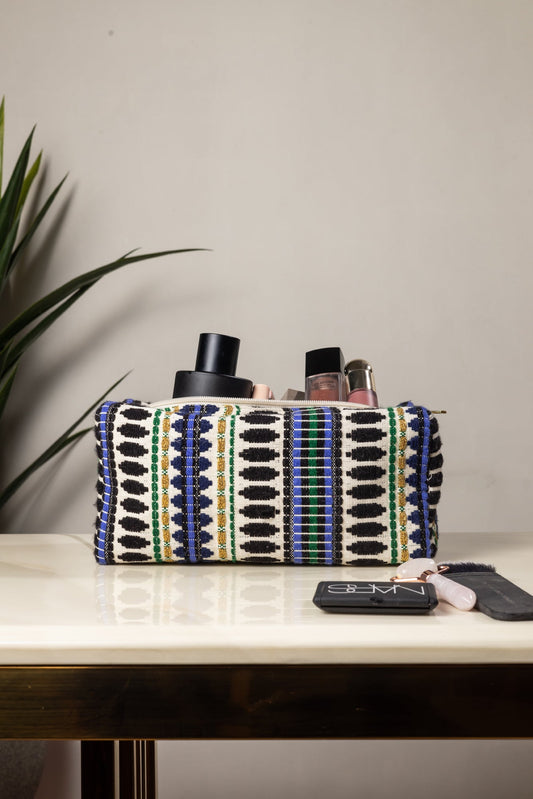 MIDNIGHT AZURE MAKEUP POUCH