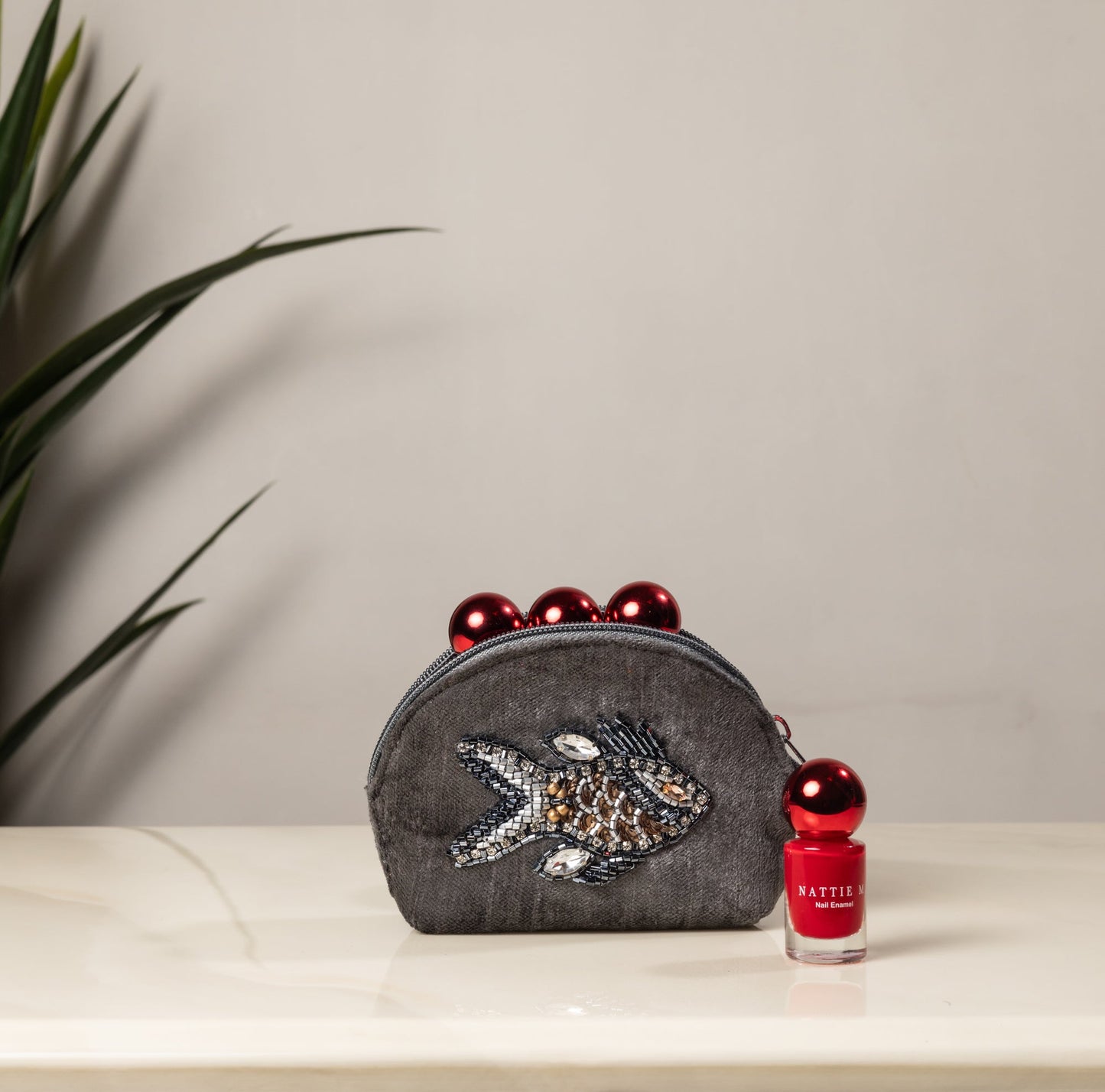 GREY FISH COIN POUCH