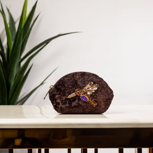 BROWN BIRD COIN POUCH
