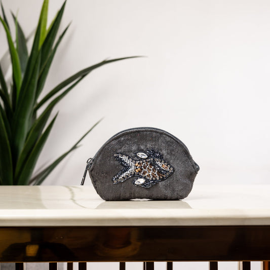 GREY FISH COIN POUCH
