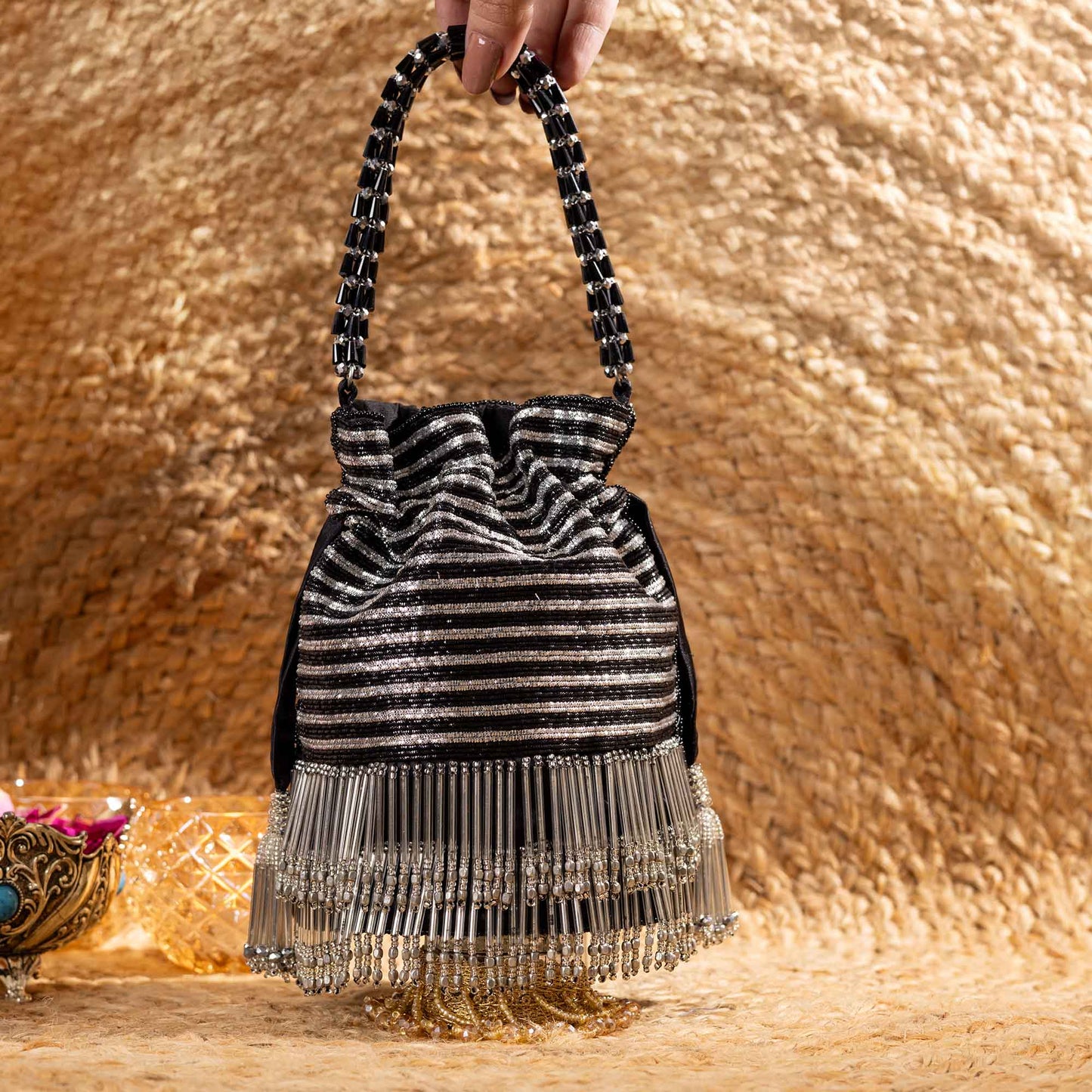 BLACK SILVER JHOOMAR