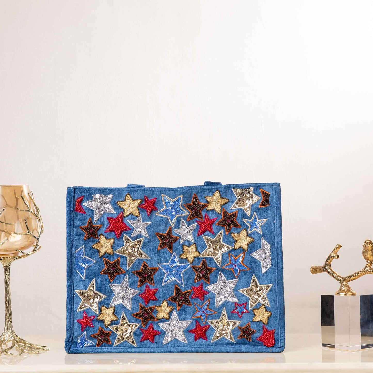 STARDUST BLUE TOTE BAG