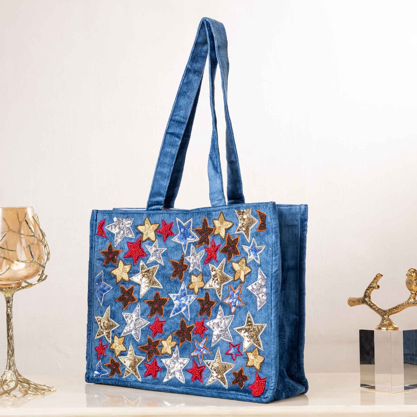 STARDUST BLUE TOTE BAG
