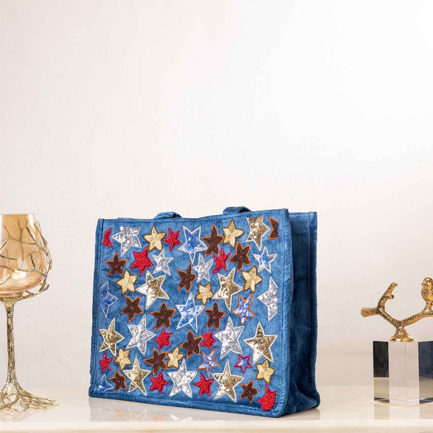 STARDUST BLUE TOTE BAG