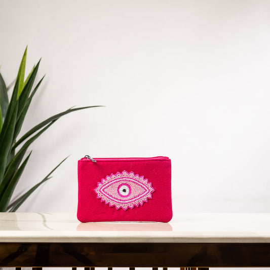 PINK EYE FLAT BAG POUCH