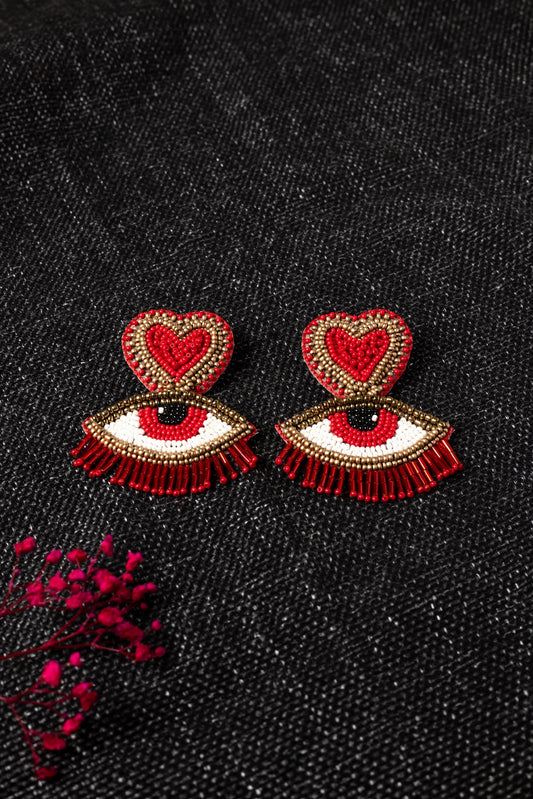 RED EVIL EYE DIL EARRING