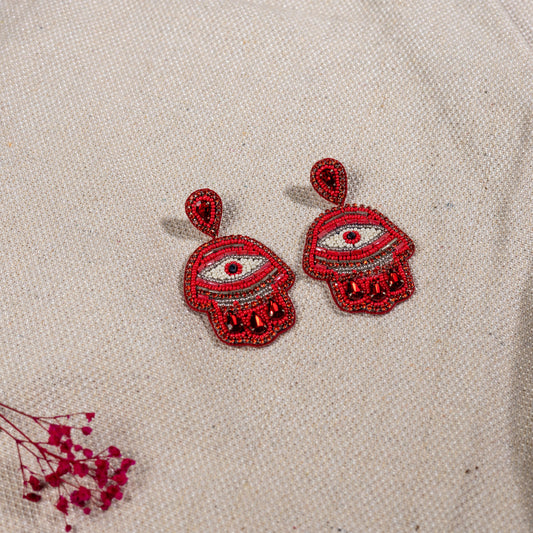 SCARLET PROTECTION EARRING